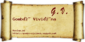 Gombó Viviána névjegykártya